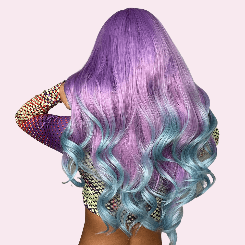 Siren |  Long Purple and Blue Wig
