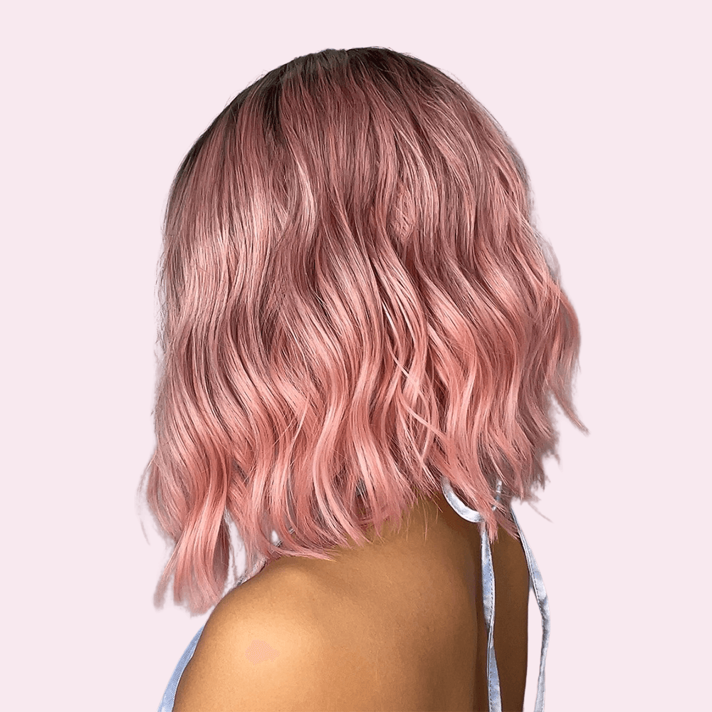 Chloe | Pink Bob Wig with Ombre