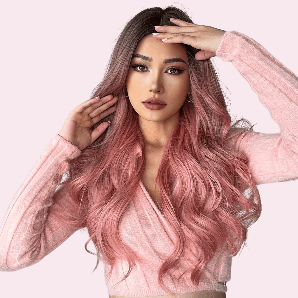 Giselle | Long Pink Wig with Ombre