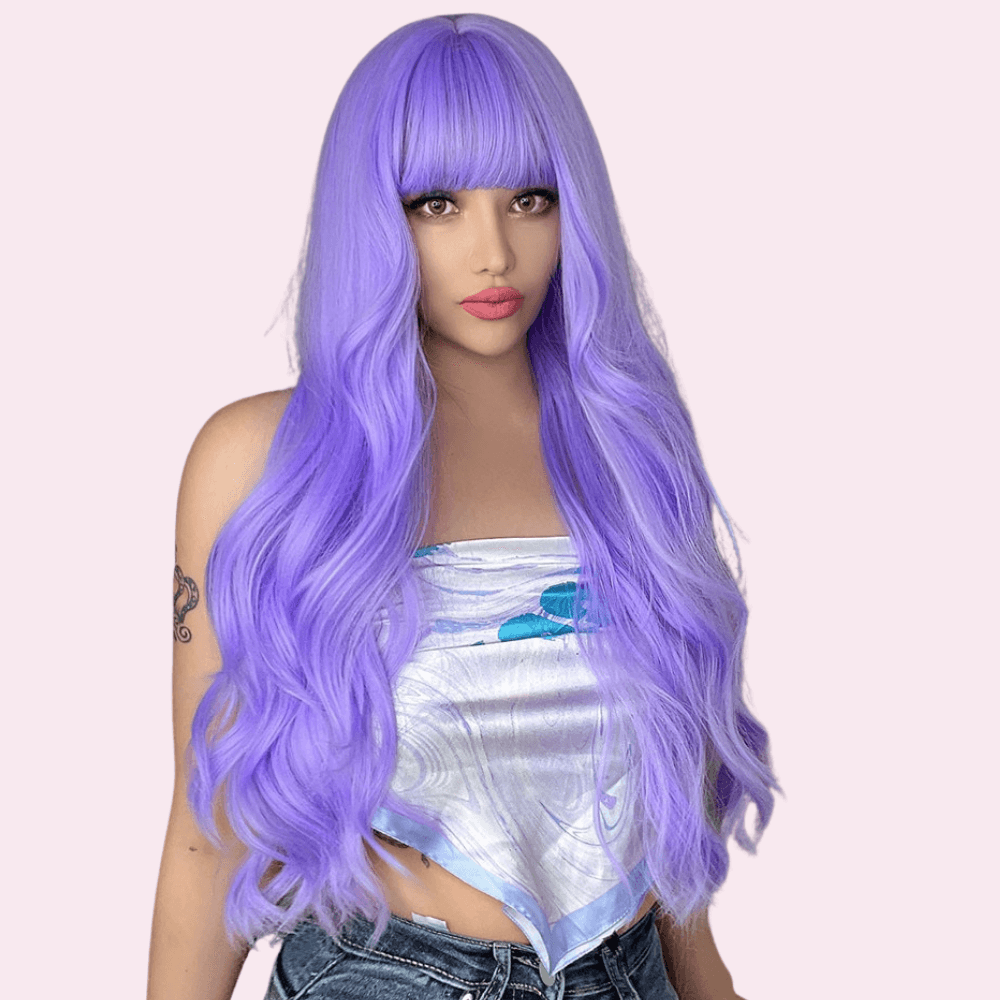 Delilah - Long Purple Wig