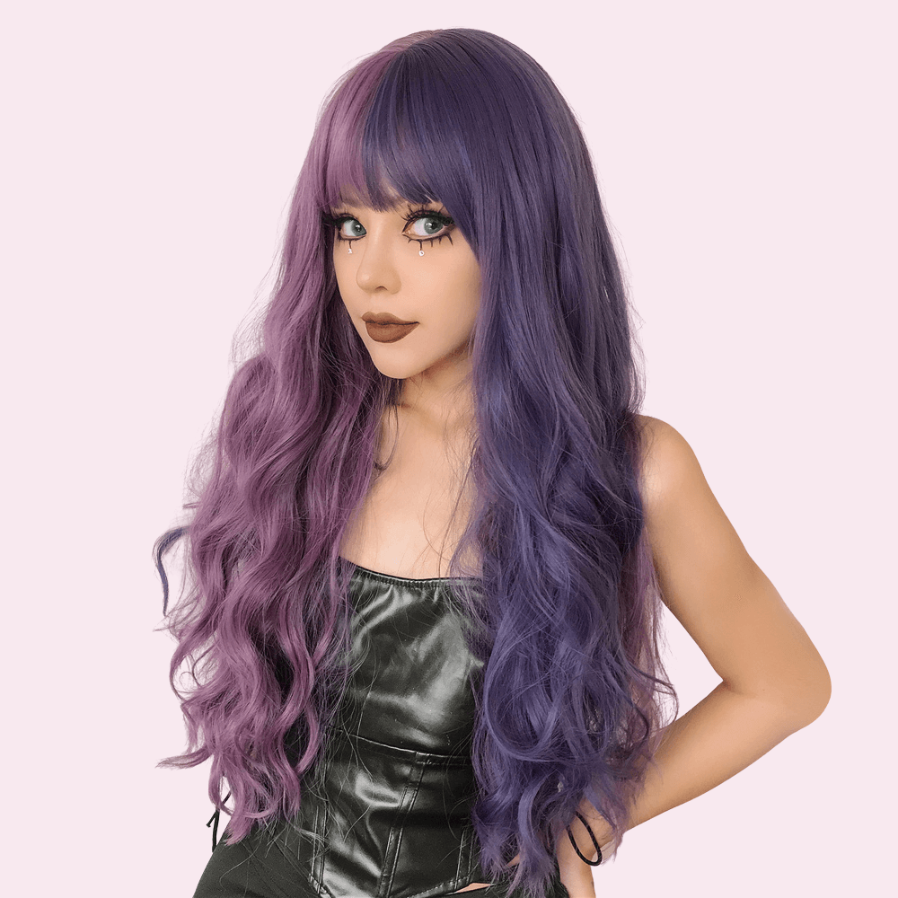 Trixie | Long Two Toned Purple Wig with Bangs