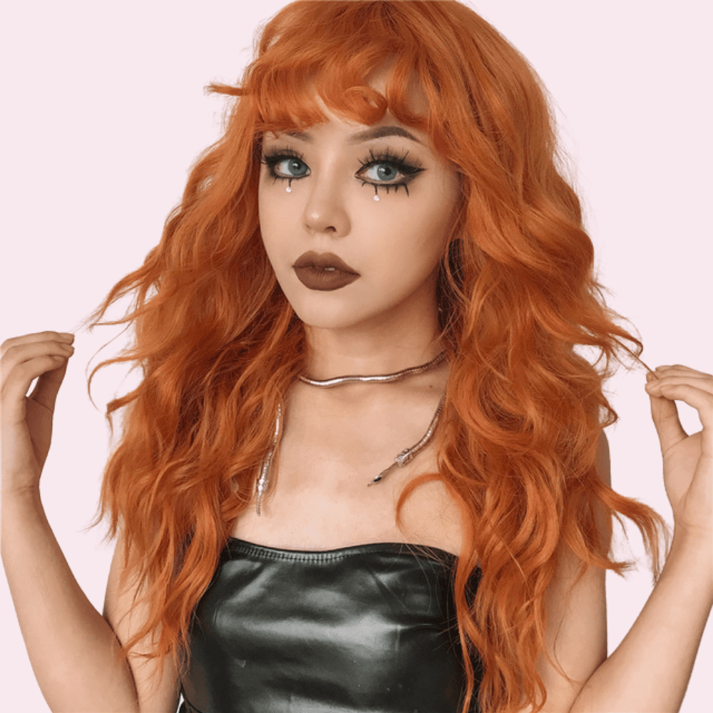 Samantha | Wavy Long Orange Wig