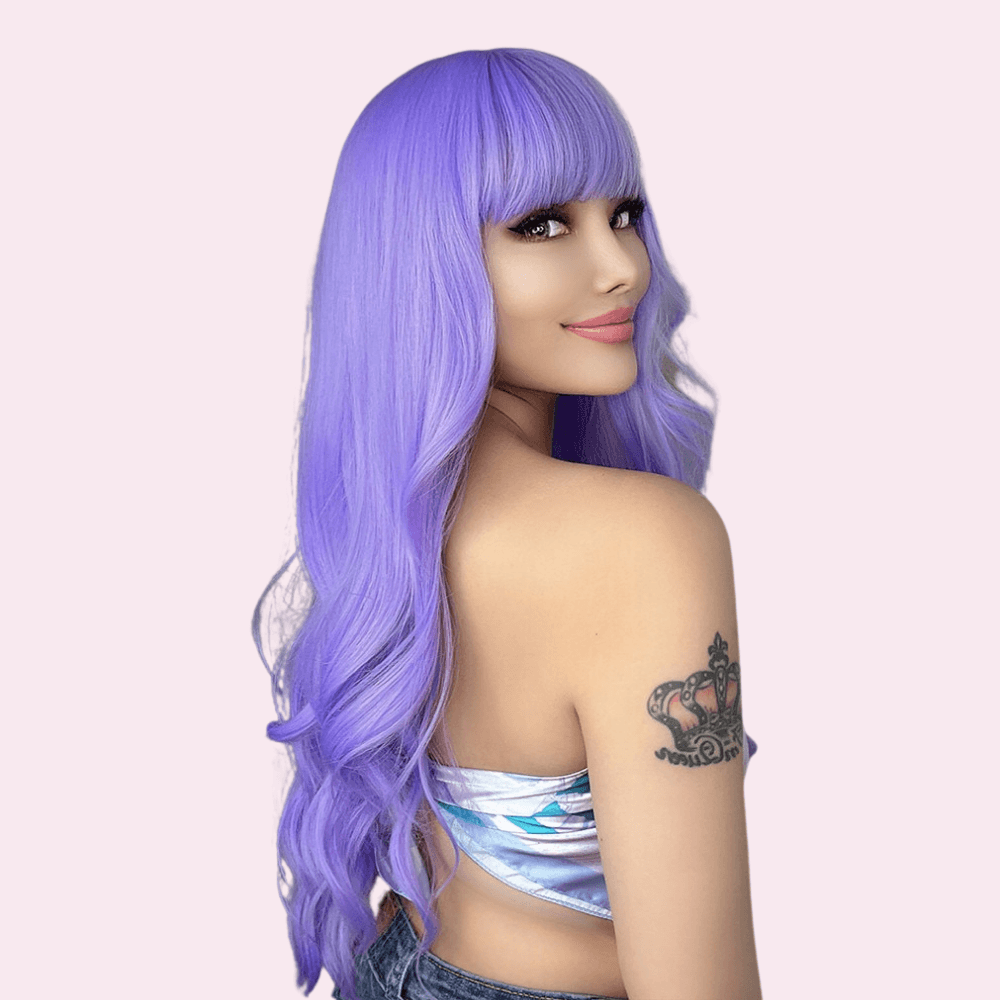 Delilah - Long Purple Wig