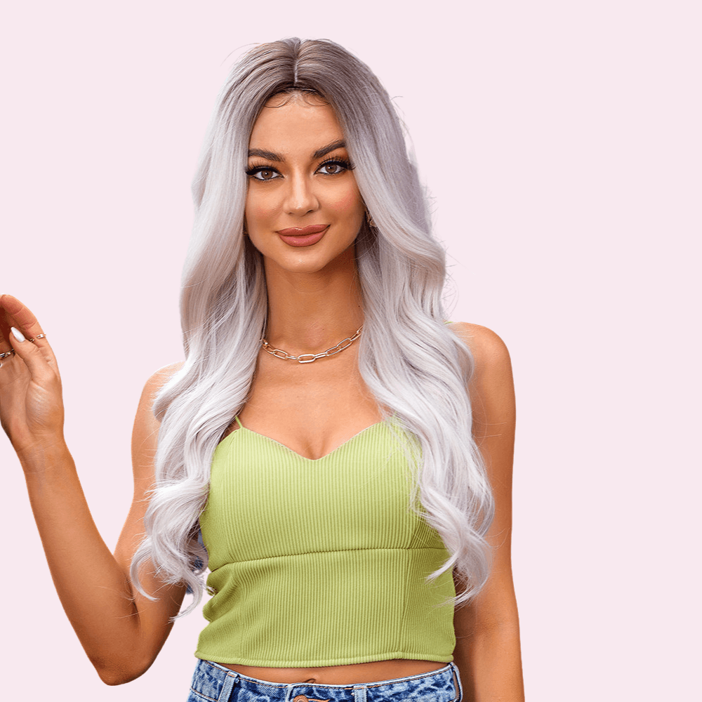 Bella | Long Wavy Platinum Blonde Wig