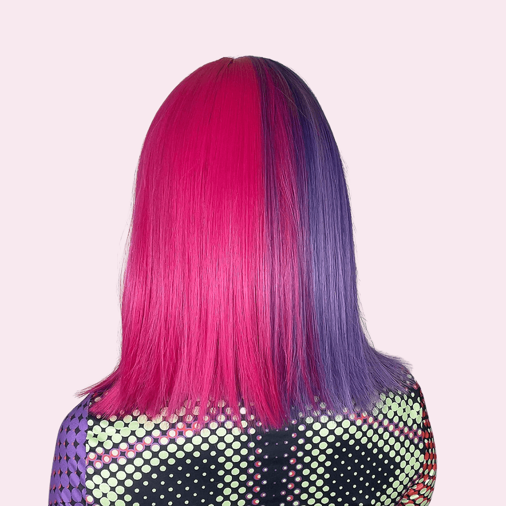 Harli | Pink and Purple Wig with Bangs