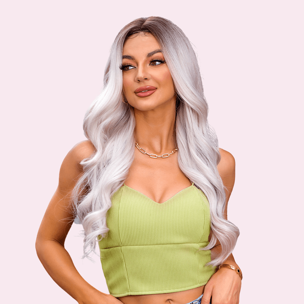 Bella | Long Wavy Platinum Blonde Wig